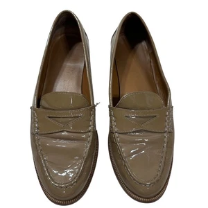 Lauren Ralph Lauren Women's Loafer Tan Patent Leather Academia Preppy Size 9B - Picture 1 of 7
