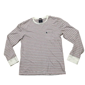 Camisa Abercrombie & Fitch Preppy Y2k Manga Larga Hombres M Blanco Rojo Azul Rayas M - Imagen 1 de 24