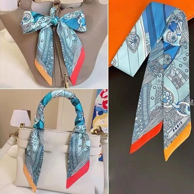 Twilly Schal Band Tasche Henkel Halstuch seidenähnlich Twill Satin Hals Haarschmuck - Bild 1 von 4