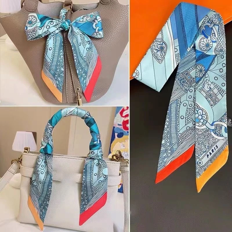 Twilly Schal Band Tasche Henkel Halstuch seidenähnlich Twill Satin Hals Haarschmuck - Bild 1 von 4