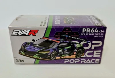 New Sealed Pop Race 1:64 PR64-34 Honda NSX GT3 EVA RT Test Type-01 *Read* - Image 1 of 4