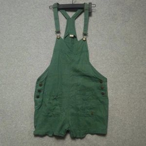 ROXY Damen Latzhose mittelgrün Leinenmischung Shortalls Freizeit Strampler - Bild 1 von 9