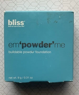 BLISS em'powder'me ESPRESSO Base en Polvo Construible Espejo Compacto NUEVO raro Foto 1 de 4