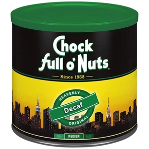 Chock Full O’Nuts Descafeinado Original Tostado, Tostado Medio Descafeinado Café Molido - Go... - Imagen 1 de 6