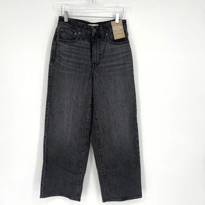 Madewell Jeans Womens 27 Curvy Perfect Vintage Wide Leg Crop Faded Black - Image 1 of 4