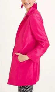 New $149 CHICOS open jacket long sleeve lapel topper hot pink sz 3 (XL/12-16) - Picture 1 of 15