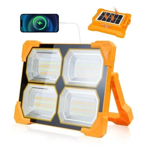Portable LED Work Solar Light - 300W Rechargeable Work Light 5 Modes Job Site... - Picture 1 of 8