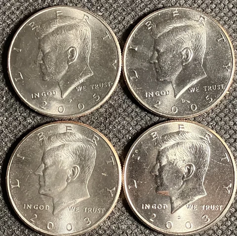 2003 P & D 2005 P & D Kennedy Halves Never Released For Circulation Cover