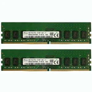 SK hynix 2x 4GB 1RX8 PC4-2133P DDR4 17000MHz 288Pin UDIMM Desktop Memory RAM - Picture 1 of 5