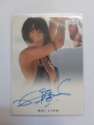 Tarjeta autógrafa Lost Relics 2011 Bai Ling como Achara. Como nuevo. Raro. Foto 1 de 2