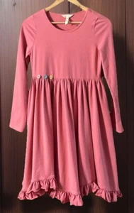 MATILDA JANE Sweet & Pink Girls Dress Long Sleeve Ruffles Buttons Dressy Sz 16 - Picture 1 of 7