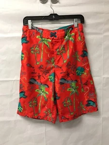 Cherokee Red Palm Tree Graphic Print Swim Trunks Board Shorts Boys Size XL - Picture 1 of 4