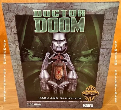 Máscara y Guanteletes Dr Doom Exclusivos Sideshow SDCC Trono Doctor Marvel NUEVO SELLADO Foto 1 de 4
