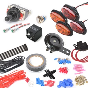 KIT DE LUZ DE GIRO LED STREET LEGAL HI-VIS con bocina para YAMAHA RHINO - Imagen 1 de 10