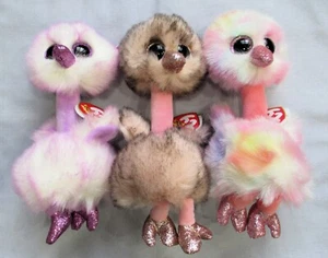 3x AVERY & KENYA & HENNA OSTRICH's (ALL 3) - Ty 8" Beanie Boos - NEW w/ MT TAGS - Picture 1 of 4
