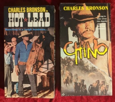 Chino + Hot Lead (VHS) 2 Charles Bronson New Sealed VHS Tapes Lot - Image 1 of 4