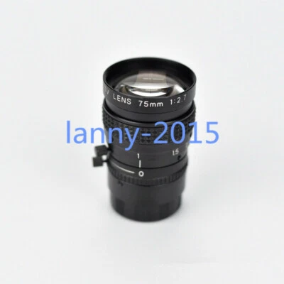 1PC used U-TRON MV7527 fixed focus industrial lens 75mm 1: 2.7 - Image 1 of 4