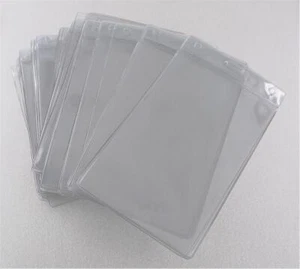 25X! VERTICAL VINYL ID BADGE HOLDERS, INSERT SIZE 5-3/4" H x 3-3/4" W - Picture 1 of 3