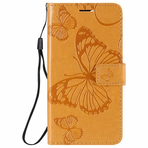 Butterfly Leather Card Wallet Case For Samsung Galaxy S24 Ultra S23 Plus S22 S21 - Picture 1 of 58