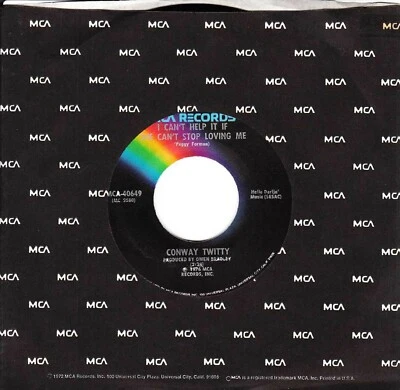 Conway Twitty, I Can't Help It If She Can't Stop Loving/I Can't Believe 45 VG++  - Image 1 of 2