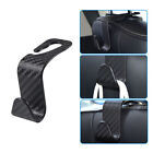 2x Black Carbon Fiber Auto Back Seat Headrest Hooks Storage Hook Car Accessories
