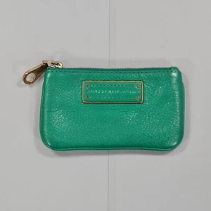 MARC JACOBS Womens Leather Coin Pouch Green Wallet - Picture 1 of 4