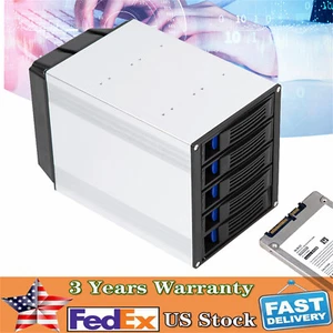 HDD Enclosure Hot Swap Cage 5-Bay 3 x 5.25" Drive Bays 5x SATA 3.5"/2.5"Sas HDD - Afbeelding 1 van 10