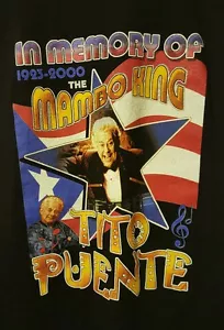 In Memory of The MAMBO KING TITO PUENTE PRE-OWNED 1923-2000 Size XL T-Shirt - Picture 1 of 5