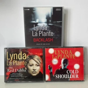 Lynda La Plante 3 CD Audiobook Collection Cold Shoulder + Red Dahlia + Backlash - Picture 1 of 5