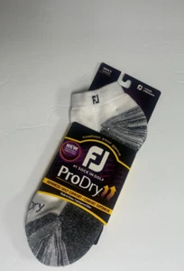 Neu in Verpackung FootJoy 16944 Herren weiß grau Stretch ProDry Sport Golf Socken Größe 7-12 NEU - Bild 1 von 4