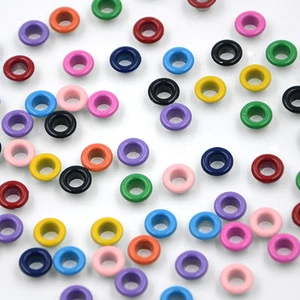 200pcs Eyelets Buckle LeatherCraft Apparel Metallic Scrapbook Mix-color 6mm - Picture 1 of 1