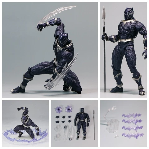 Amazing Yamaguchi Revoltech Black Panther PVC Action Figure NEW NO BOX 15CM Cover