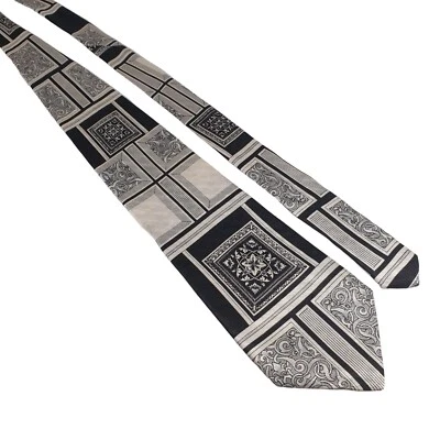 Corbata Bachrach Para Hombre Diseñador Italiano Accesorio De Colección Art Deco Regalo Papá Foto 1 de 4