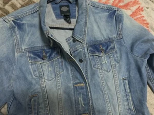 Harley Davidson Distressed Denim Women’s Extra-Large Button-Down Jean Jacket - Picture 1 of 10