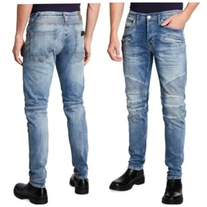 Pantalones de mezclilla HUDSON ciegos motociclista para hombre 30 pulgadas CHOP moto ajustados - hechos en Emiratos Árabes Unidos - Imagen 1 de 10