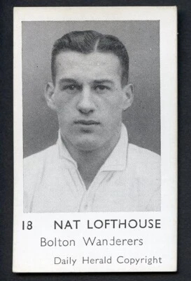 1951 Daily Herald  Footballers #18 Nat Lofthouse Bolton Wanderers - Изображение 1 из 2