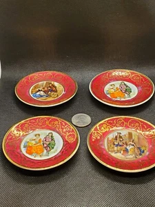 Mini piatti in porcellana Guillen. Made in madrid spagna set di 4 piatti da 3,5". - Foto 1 di 7