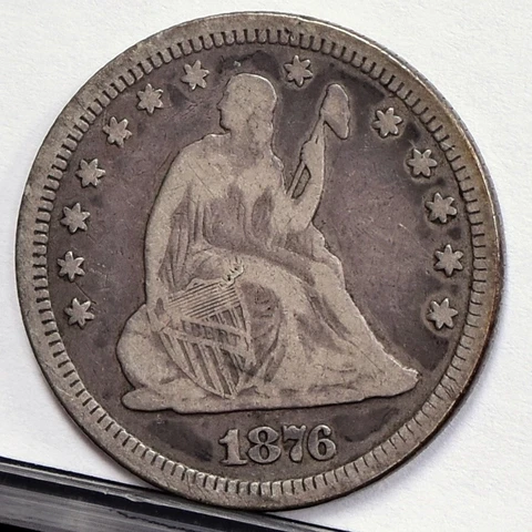 1876 Liberty Seated Quarter - Fine (47873-L) Cover