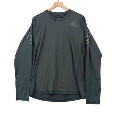 Adidas Alphaskin Climalite Shirt Mens Large Black Performance Long Sleeve Gym - Image 1 of 4