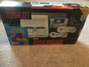 SNES console matching numbers Mario All Stars Game and Mario World - Picture 1 of 19