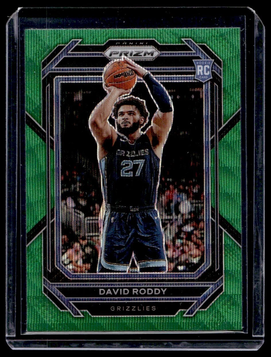 2022-23 Panini Prizm Green Wave David Roddy Rookie Memphis Grizzlies #261