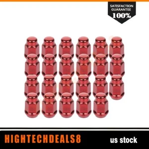 23 Thread 1/2-20 Overall Length 35.29mm Red Lug Nuts For Jeep Cherokee Scrambler - Picture 1 of 9