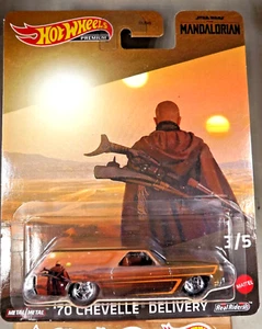 2023 Hot Wheels Premium Star Wars Mandalorian 3/5 ‘70 CHEVELLE DELIVERY Brown RR - Picture 1 of 6