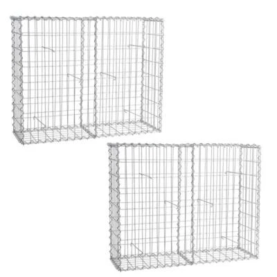 Gabionen 100x80x30 cm 2er Set Stein Korb Metall Wand Draht Sichtschutz - Bild 1 von 4