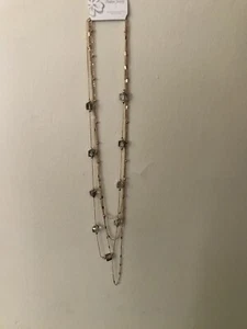 Fashion Jewerly New 4 Chain Gold layered necklace with crystal beads - Picture 1 of 10
