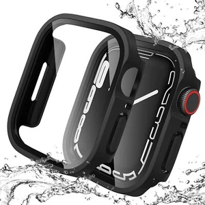 2 x For Apple Watch Series 7 45mm Hard Case with Tempered Glass Screen Protector - Zdjęcie 1 z 8