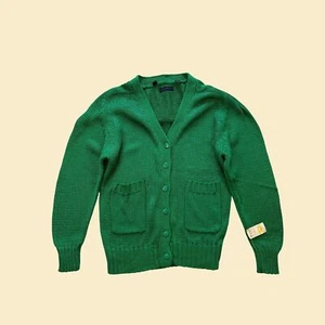 80er Jahre Esprit S Strickjacke Pullover, NOS Vintage 80s grün Strick Button Down Sweater - Bild 1 von 10