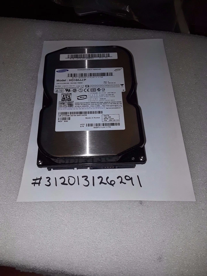 160GB SATA Hard Drive 7200RPM 3GB/s Samsung HD160JJ/P   - Image 1 of 1