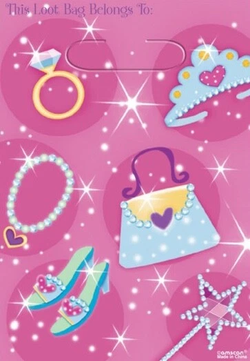 Princess  Party Favour/Loot Bags x 8 - Image 1 of 1