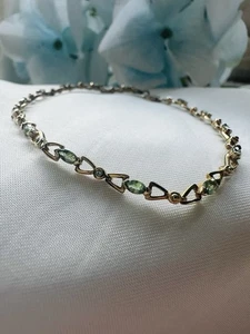 9ct Yellow Gold Peridot Bracelet - Picture 1 of 5
